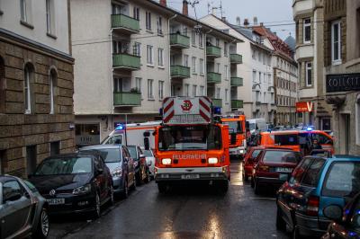 Stuttgart West: Kuechenbrand fordert eine Verletzte